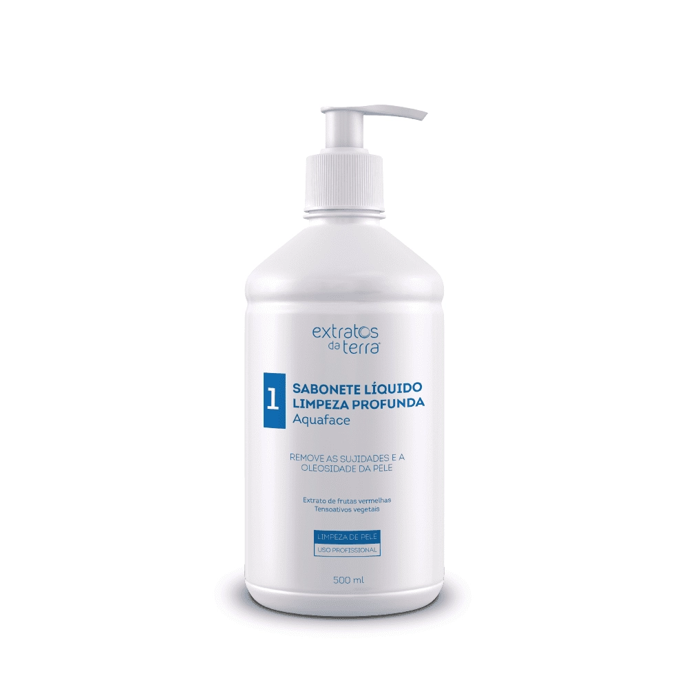 Aquaface Sabonete Liquido Limpeza Profunda Todos Os Tipos De Pele 500 ml