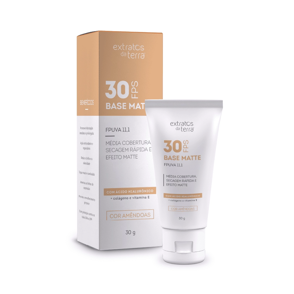 Base Matte FPS 30 Amêndoas 30g