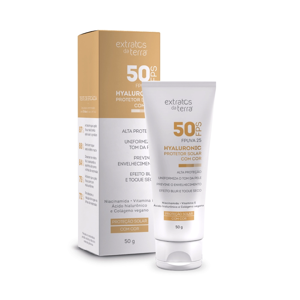 Hyaluronic Protetor Solar com Cor FPS 50