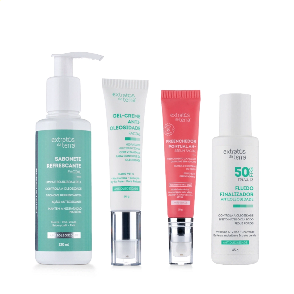 Kit skincare pele oleosa