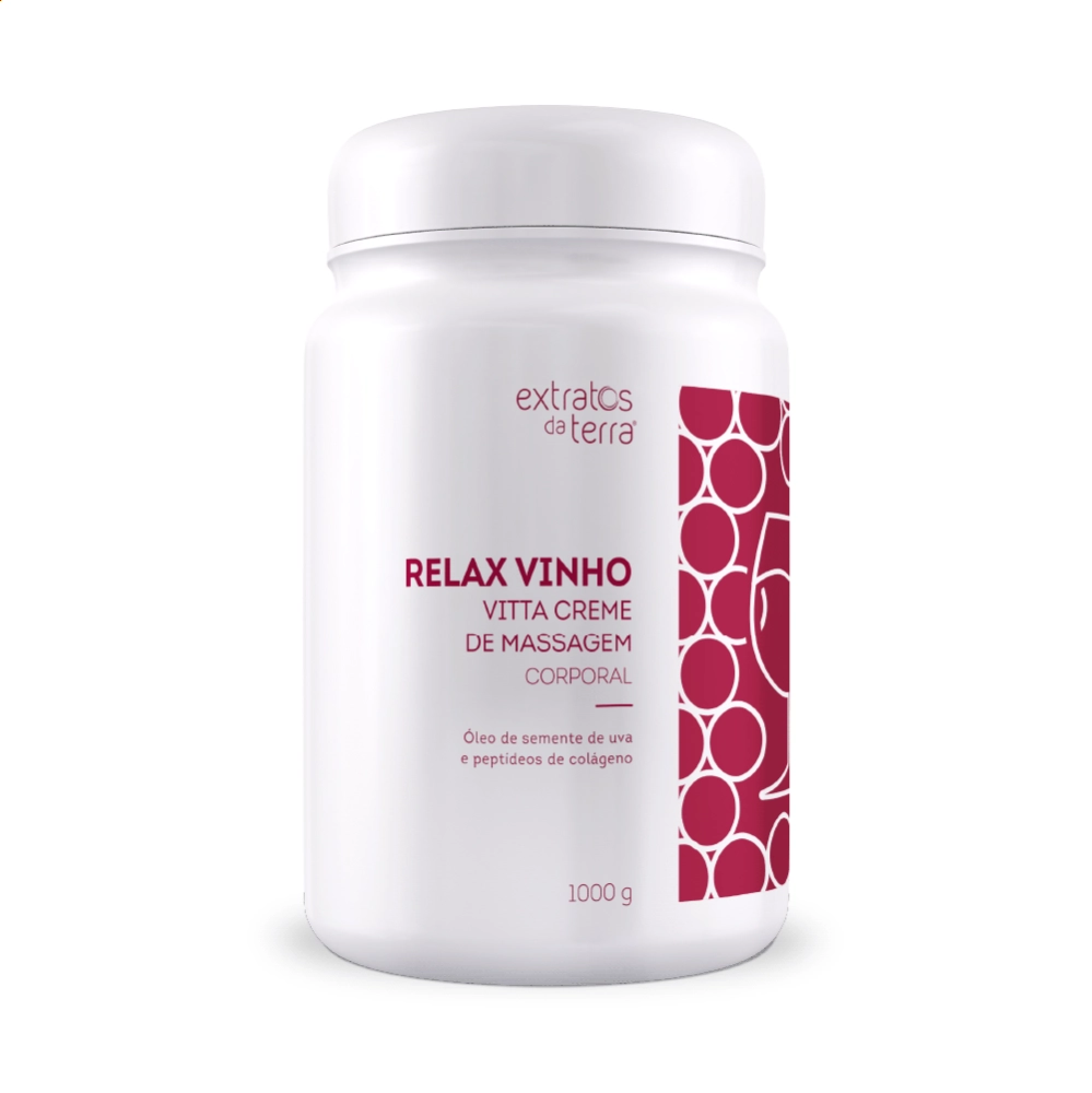 Relax Vinho Creme de Massagem Coporal 1 Kg